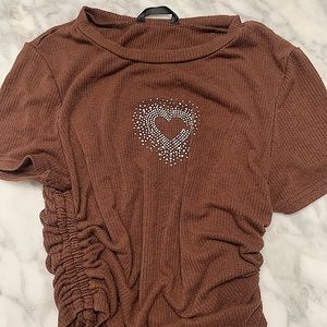 Brown Cropped Tee